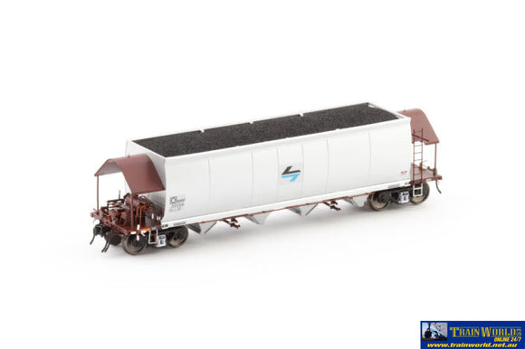 Aus-Nch100 Auscision Nhhf Coal Hopper Ptc Red/Silver With Black/Blue L7 - 4 Car Pack Ho Scale