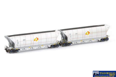 AUS-NCH121 Auscision QHCH Coal Hopper - Aurizon Silver/Grey - 4 Wagon Pack HO Scale - Rolling Stock