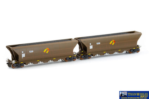 AUS-NCH125 Auscision QHCH Coal Hopper - Aurizon Wagon Grime - 4 Wagon Pack HO Scale - Rolling Stock