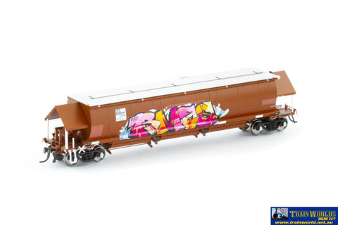 AUS-NGH100 Auscision Faded SRA Red with SSR Logos Grain Lid XCS Bogies & Graffiti - Single Wagon HO-Scale Rolling Stock
