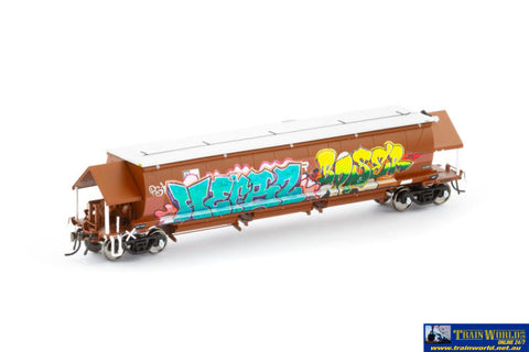 AUS-NGH101 Auscision Faded SRA Red with SSR Logos Grain Lid XCS Bogies & Graffiti - Single Wagon HO-Scale Rolling Stock