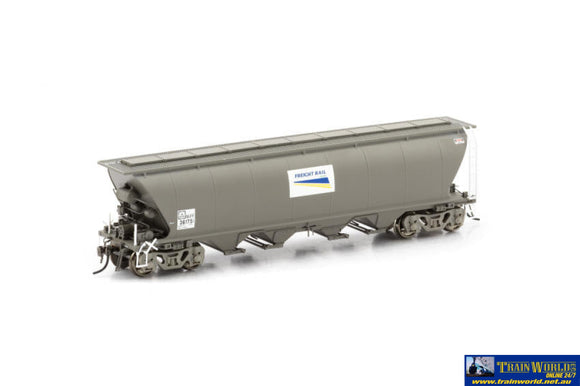 Aus-Ngh22 Auscision Ngpf-Type Grain-Hopper With Roofwalks - Wagon Grime White Freight Rail Grain