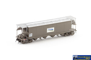 Aus-Ngh54 Auscision Nghf Grain Hopper With Roof Walks Freight Rail Wagon Grime White Logos - 4 Car