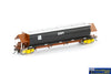 AUS-NGH68 Auscision BGKF Grain Hopper Black/Faded SRA Red with SSR Logos Grain Lids & Yellow XCS Bogies - 4 Wagon Pack