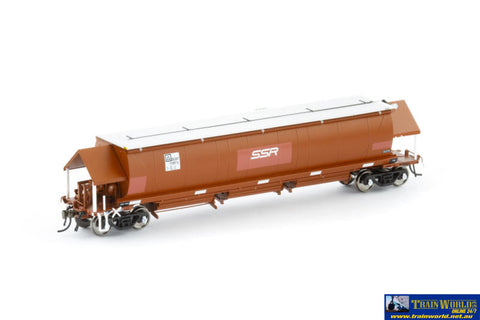 AUS-NGH69 Auscision BGKF Grain Hopper Faded SRA Red with SSR Logos Grain Lids & Black XCS Bogies - 4 Wagon Pack