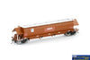 AUS-NGH69 Auscision BGKF Grain Hopper Faded SRA Red with SSR Logos Grain Lids & Black XCS Bogies - 4 Wagon Pack