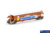 AUS-NGH79 Auscision BGKF Grain Hopper Faded SRA Red with SSR Logos Grain Lid DCA Bogies & Graffiti - Single Wagon