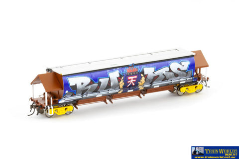 AUS-NGH81 Auscision BGKF Grain Hopper Black/Faded SRA Red with SSR Logos Grain Lid XCS Bogies & Graffiti - Single Wagon