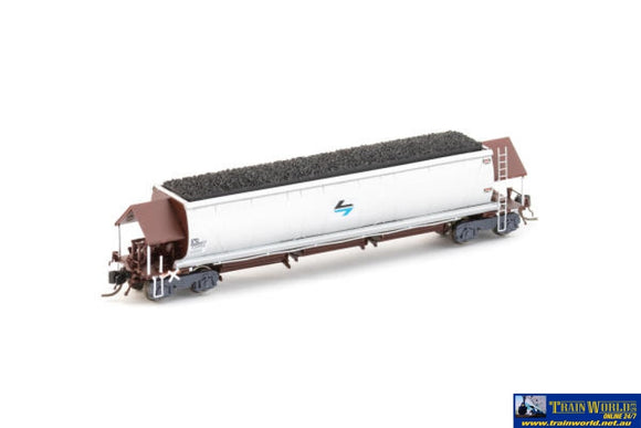 Aus-Nnch01 N Scale - Nhff Coal Hopper Sra Red/Silver With Black/Blue L7 Single Car Rolling Stock