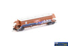 AUS-NNGH49 N Scale - BGKF Grain Hopper - SSR Faded SRA Red with DCA Bogies SSR Logo & Graffiti - Single Wagon - Rolling