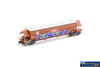 AUS-NNGH51 N Scale - BGKF Grain Hopper - SSR Faded SRA Red with DCA Bogies SSR Logo & Graffiti - Single Wagon - Rolling