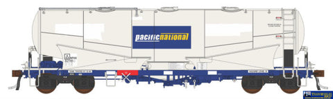 AUS-NPH07 Auscision NPHH Cement-Hopper (4-Pack) ’Pacific National Wagon Grime/Blue with PN Logos x1,Patch Job x3 Wagons