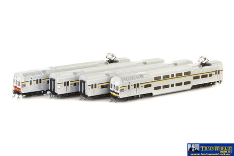 AUS-NPS43S Auscision V Set SRA Blue/Yellow/White Nose & Candy Nose with Blue/Yellow L7 and Side Stripe - 4 Car Set - HO