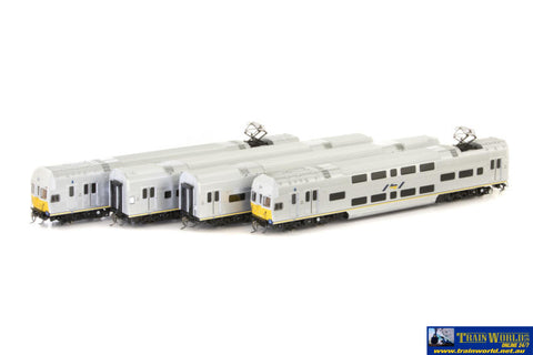 AUS-NPS45S Auscision V Set CityRail Yellow/Grey Nose with Blue/Yellow L7 - 4 Car Set - HO scale DCC/Sound fitted