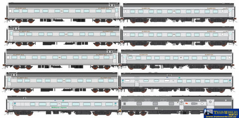 Aus-Nps62 Auscision Melbourne/Sydney Express With Smx-Stickers *1990-1993 Era* (10-Car Set) Ho Scale