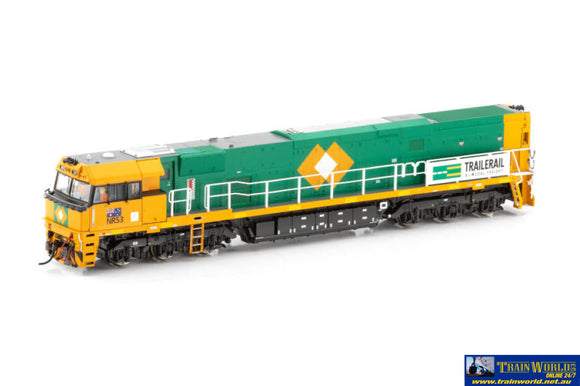 Aus-Nr05 Auscision Nr Class #nr53 Trailerail With Large Side Numbers - Orange & Green Dcc Ready