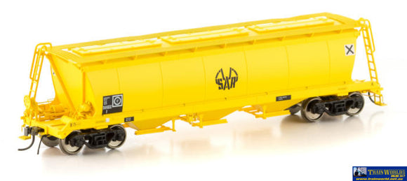 Aus-Sgh02 Ahgx Grain Hopper Yellow With Sar Crow Logo & Black Bogies (4-Pack) Ahgx-23; Ahgx-25;