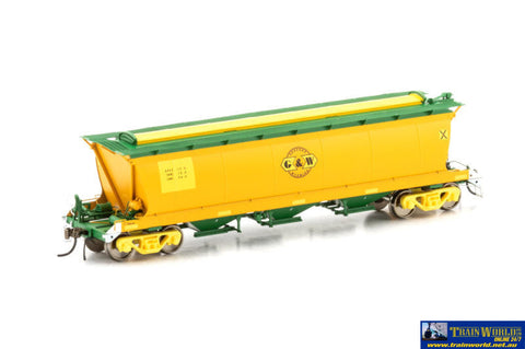 AUS-SGH17 AHGX-Type Grain-Hopper GWA Orange/Green/Yellow with Ground Operated Lids (4-Pack) #AHGX-27G; AHGX-19Q;