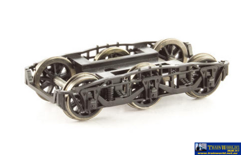AUS-SP08 Auscision VR 6 Wheel Bogie with 36’’ RP25-110 Blackened 9 Spoke Wheels - 1 Pair (1-Pair) HO Scale Part