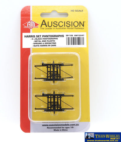 AUS-SP106 Victorian Harris Set Pantographs (pair) HO Scale. - Part