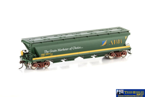 AUS-VGH33 Auscision VHGY-Type Grain-Hopper ’ABB Green/Yellow with ABB Logo’ *4-Pack* HO Scale - Rolling Stock