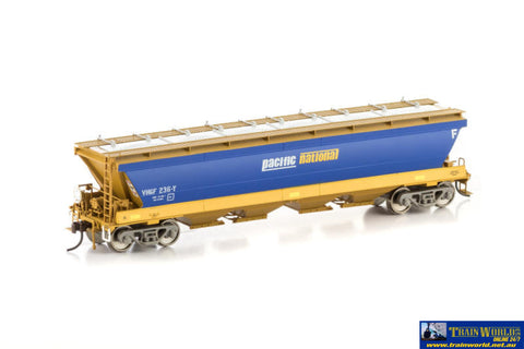 AUS-VGH36 Auscision VHGY-Type Grain-Hopper ’Pacific National Blue/Yellow with PN Logo’ Set-1 *4-Pack* HO Scale