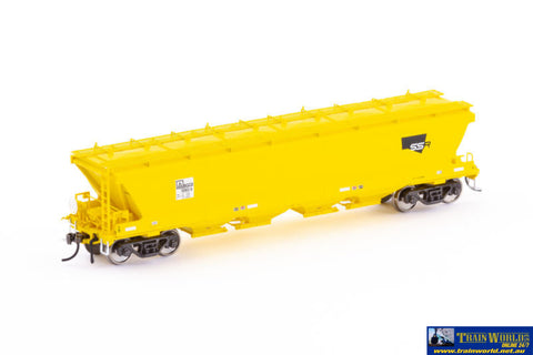 AUS-VGH50 Auscision BGGX-Type Grain-Hopper ’SSR Yellow with SSR Logo’ Set-2 *4-Pack* HO Scale - Rolling Stock