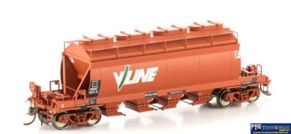 Aus-Vhw02 Auscision Vhaf-Type Phosphate-Hopper Wagon Red With V/Line Logos #Vhaf 501-R; 504-V; 508-L