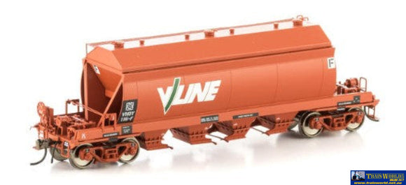 Aus-Vhw07 Vhdy-Type Cement Hopper Wagon Red With V/Line Logos #Vhdy-116-F; 121-Y; 122-A & 124-S