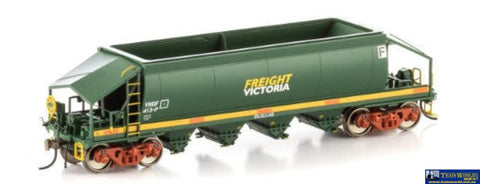 Aus-Vhw19 Vhqf-Type Quarry-Hopper V2 Green/Yellow With Freight Victoria Logos #Vhqf-422-Y; 420-T;