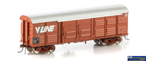 Aus-Vlv23 Auscision Vlcx Louvred Van Vr Wagon Red With V/Line Logo - 4 Car Pack Ho Scale Rolling