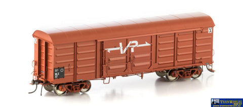 Aus-Vlv25 Auscision Blx Box Van Vr Wagon Red With Medium Logo & 4 Louvre Doors - Car Pack Ho Scale