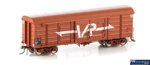 Aus-Vlv30 Auscision Blf Box Van Vr Wagon Red With Large Logo Aligned Bogies & 4 Louvre Doors - Car