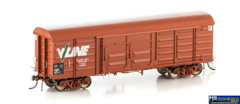 Aus-Vlv33 Auscision Vbbf Box Van Vr Wagon Red With V/Line Logo Aligned Bogies & 4 Louvre Doors - Car