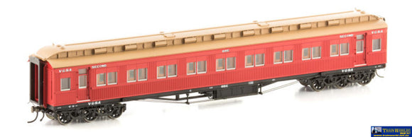 Aus-Vpc40 Auscision E-Type Passenger Carriage Be Second-Class 42Be V&sa Carriage-Red With 6-Wheel