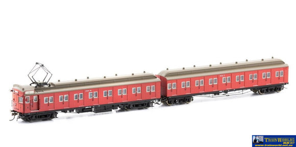 Aus-Vps20 Auscision Tait-Type Emu (4-Car Set) Vr Carriage Red With Disc-Wheels & No-Signs #294-M