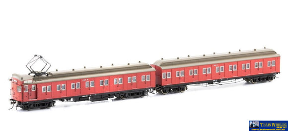 Aus-Vps23 Auscision Tait-Type Emu (7-Car Set) Vr Carriage Red With Disc-Wheels & No-Signs #268-M;