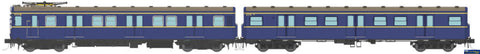 AUS-VPS41 Auscision Harris VR Blue/Gold 1975-1988 Era 3 Door Type 2 M Type 1 T - 4 Car Set DCC-Ready HO-Scale