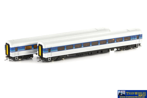 Aus-Xpt12 Auscision Sra Countrylink Xpt Blue/Grey/White - 2 Car Add-On-Set Ho Scale Rolling Stock