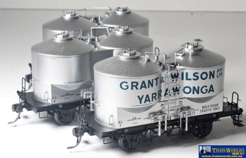 Aut-Fj03 Austrains Fj (4-Wheel) Flour-Hoppers (Pack C) Grant Wilson Bulk Flour & Riverina #fj7 Fj8