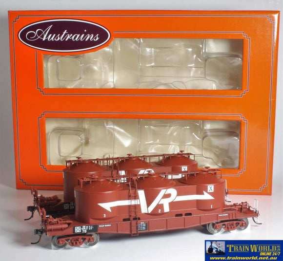 Aut-Jx003 Austrains Jx Cement-Hoppers Vr Wagon-Red #jx38 & Jx70 (Twin-Pack) Ho Scale Rolling Stock