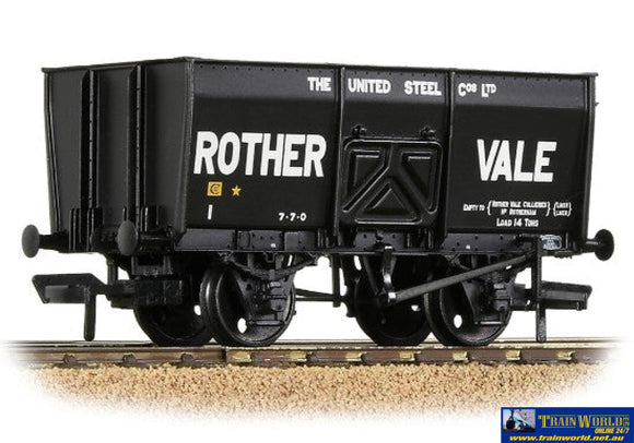 Bbl-37428 Bachmann Branchline 16T Steel Slope-Sided Mineral Wagon Rother Vale Black Oo-Scale Rolling