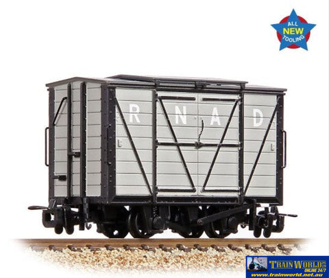 BBL-393125 Bachmann Narrow-Gauge RNAD Box-Van Grey Era-7 OO9-Scale Rolling Stock