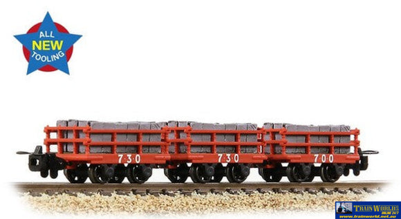 Bbl-393228 Bachmann Narrow-Gauge Dinorwic Slate Wagons With Sides 3-Pack Red [Wl] Oo9-Scale Rolling
