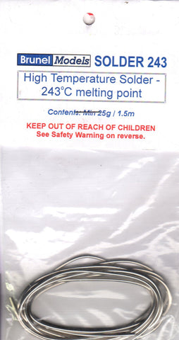 Bm-Sol243 Brunel Models 243° High-Temperature Solder 1.5M Scratchbuild