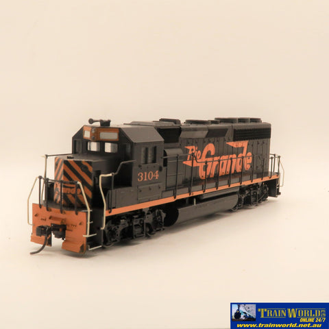 COMM-E062 Used Goods Athearn Blue Box GP40 Rio Grande #3104 DC only HO Scale Locomotive