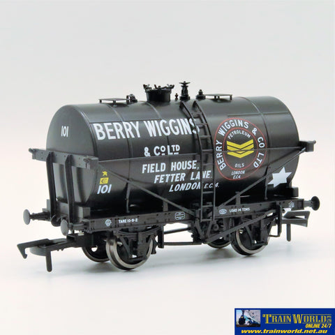 Dap-4F059005 14T Tank Wagon Class B Berry Wigging Black 101 Oo-Scale Rolling Stock