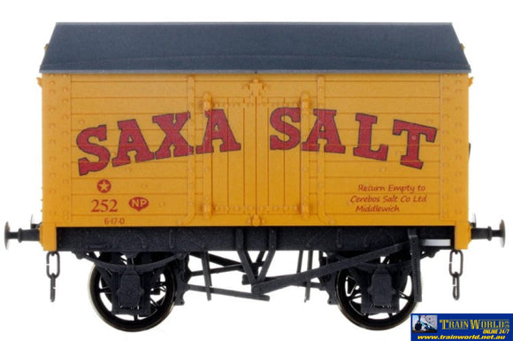 Dap-7F018012W Dapol 9-Plank Salt-Van #252 Saxa Salt (Era-3/4) -Weathered- O-Scale (1:43.5) Rolling