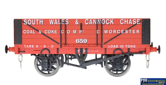 Dap-7F051055 Dapol 5-Plank Open-Wagon 9 W/B #659 South Wales & Canock Chase (Era-3) O-Scale (1:43.5)