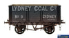 Dap-7F072002W Dapol Po 7-Plank Open-Wagon 9 W/B 2-Door #9 Lydney Coal Co -Weathered- (Era-3) O-Scale